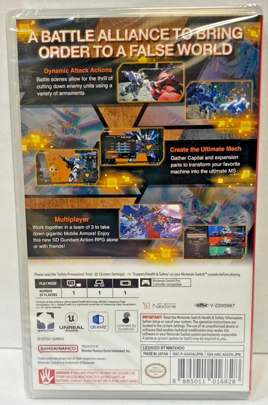 SD Gundam Battle Alliance Switch Brand New Sealed Game Special [2022 Action RPG]