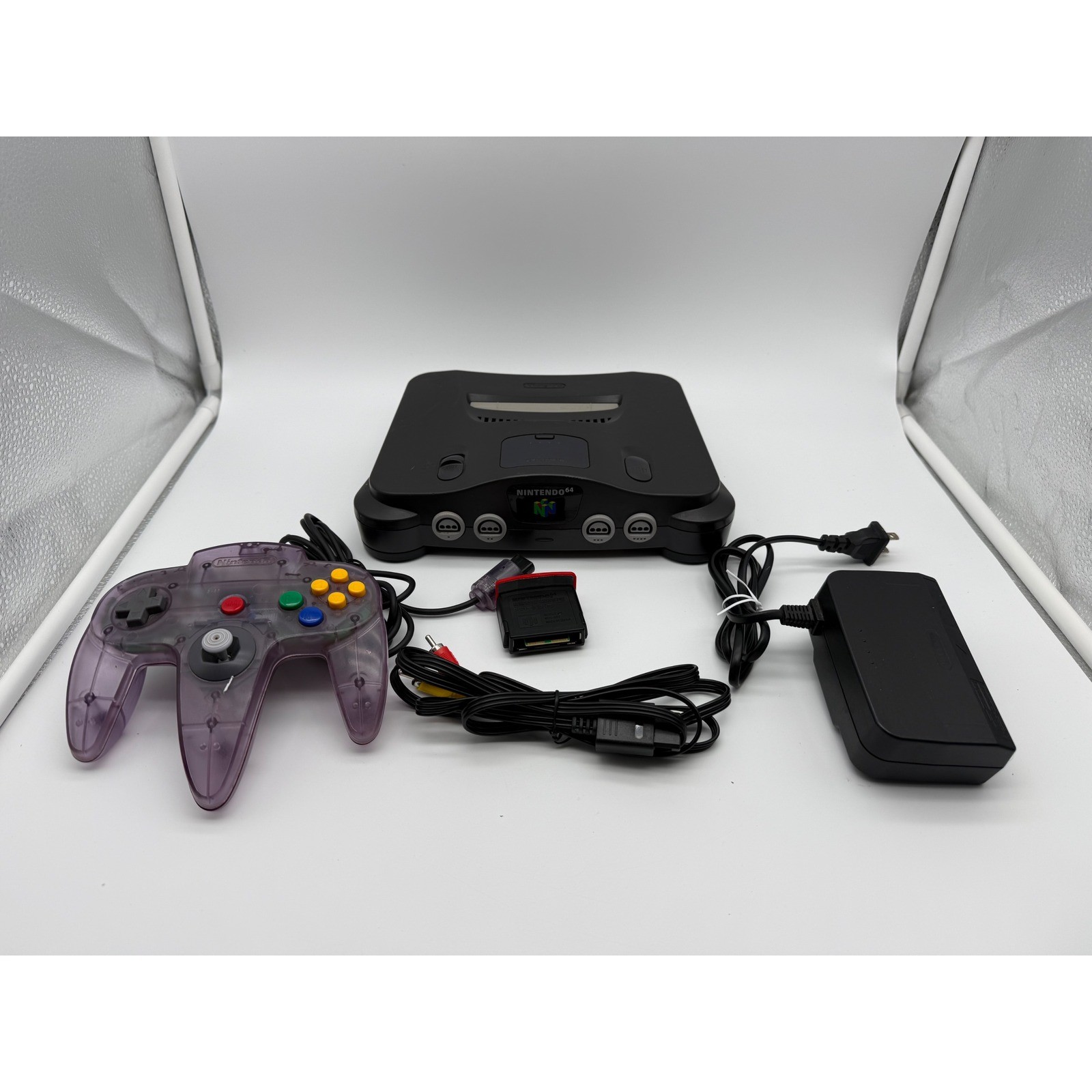 Nintendo 64 N64 Console NUS-001 Expansion Pak Atomic Purple Bundle- Tested
