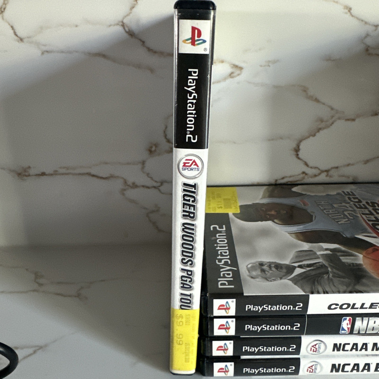 Sony PlayStation 2 Slim Console (SCPH-70001) + 23 Sports Games, Controllers READ