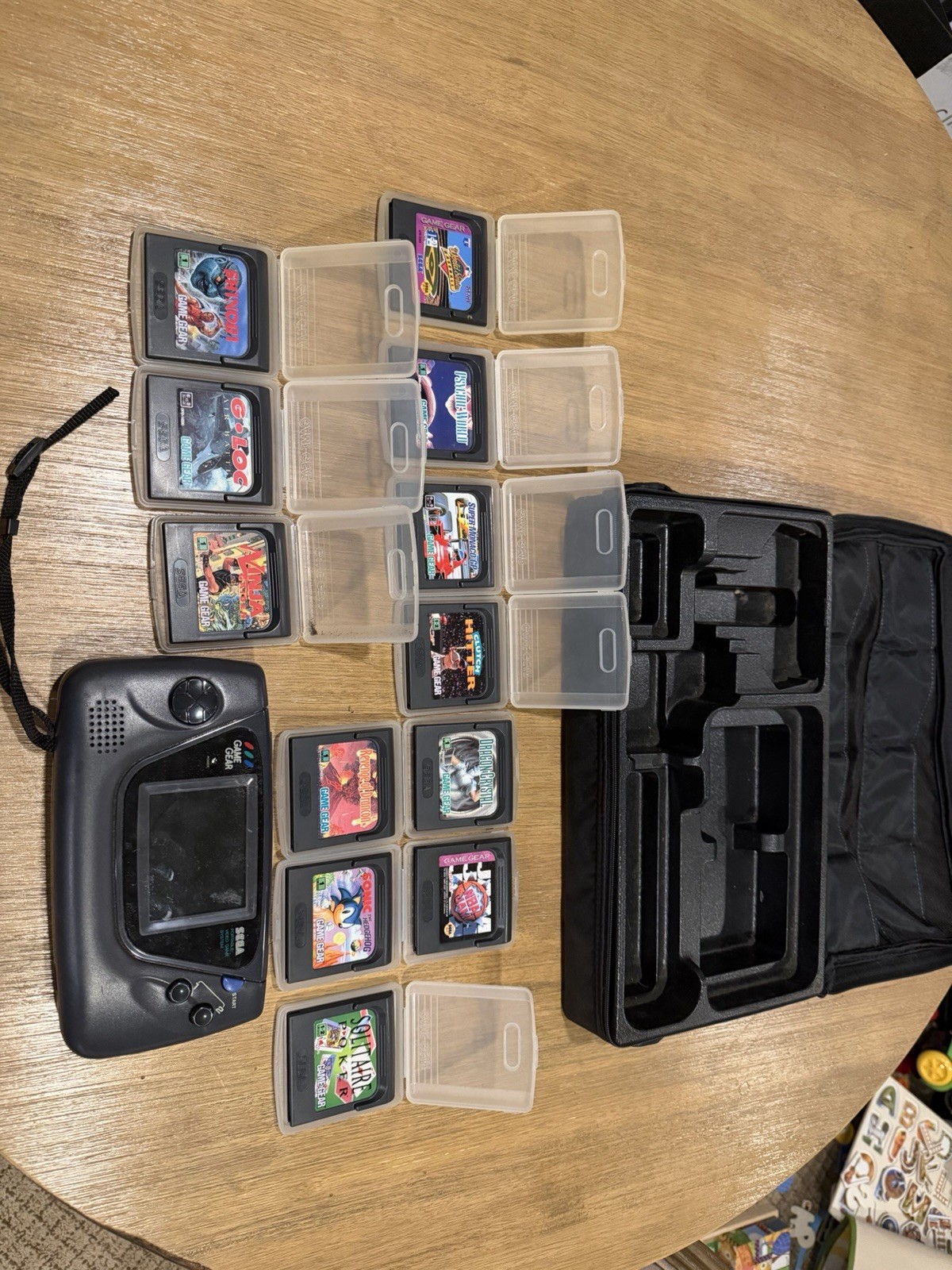 Sega Gamegear With 12 Games And Case, Sonic, Shinobi
