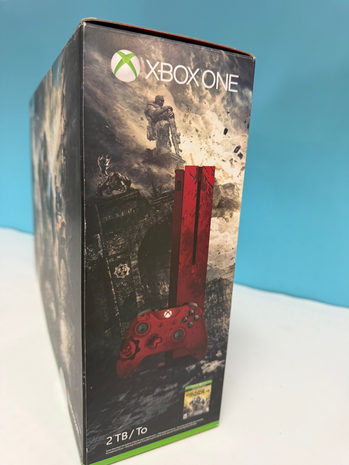 NEW Microsoft Xbox One S Gears of War 4 Limited Edition 2 TB Crimson Red Console