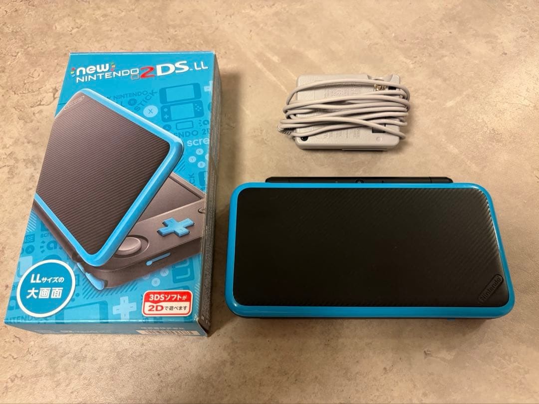 Nintendo new 2DS XL LL Turquoise x Black Console Boxed from Japan Tested