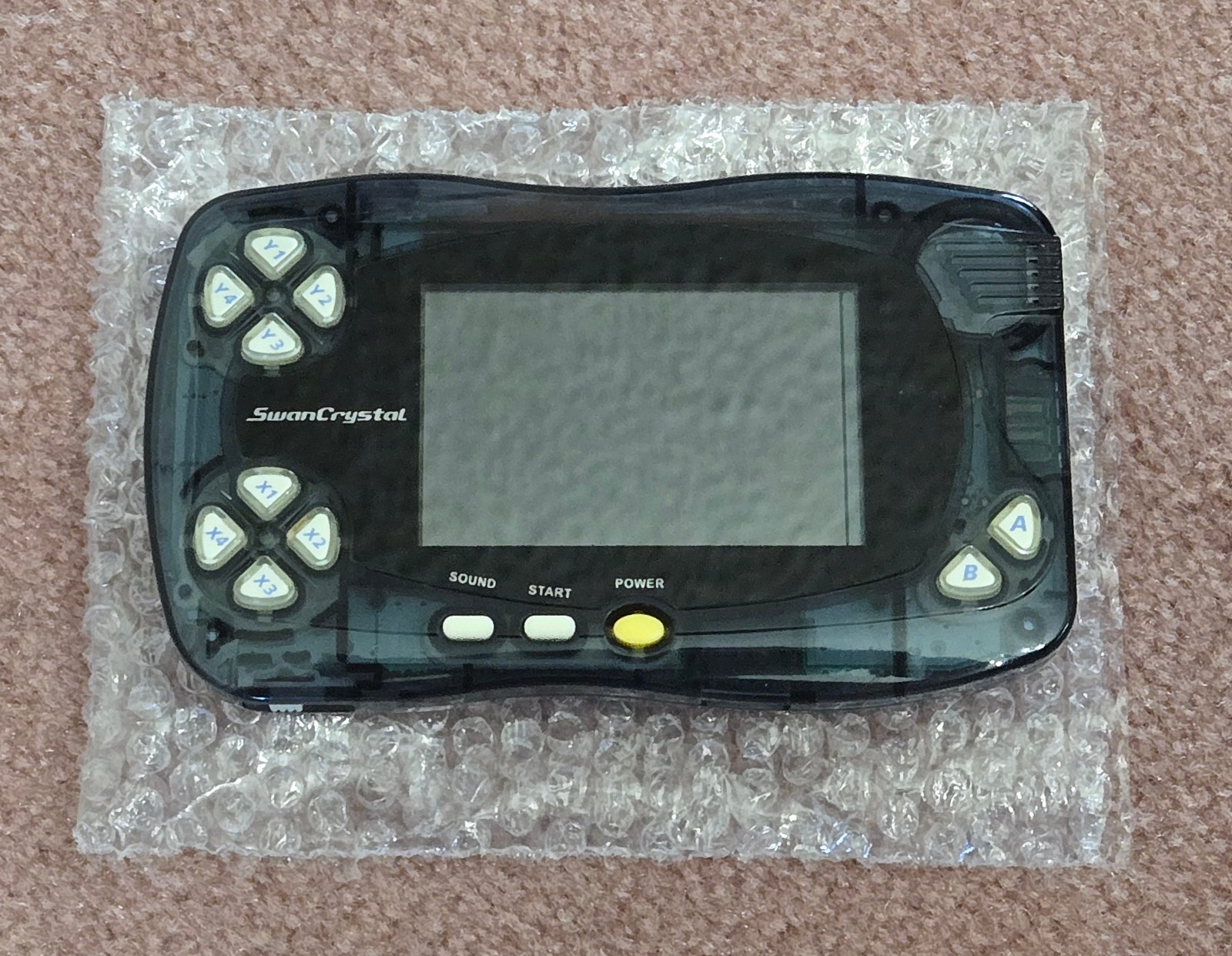 Wonder Swan Crystal (Clear Black) BANDAI JP WSC Handheld Console SCT-001 USED