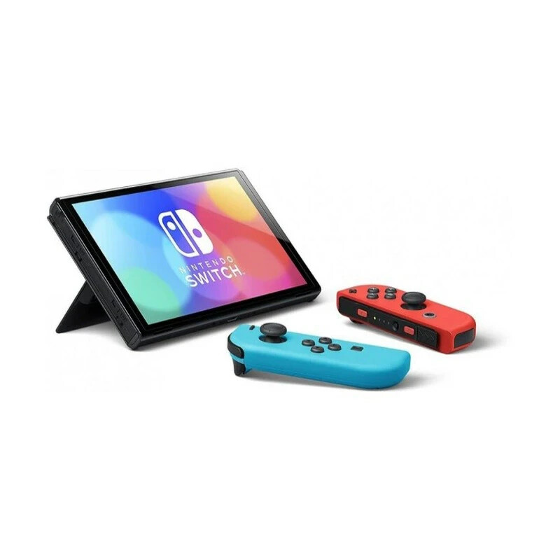Nintendo Switch 64 GB OLED Model Console White, Neon Red & Neon Blue Used