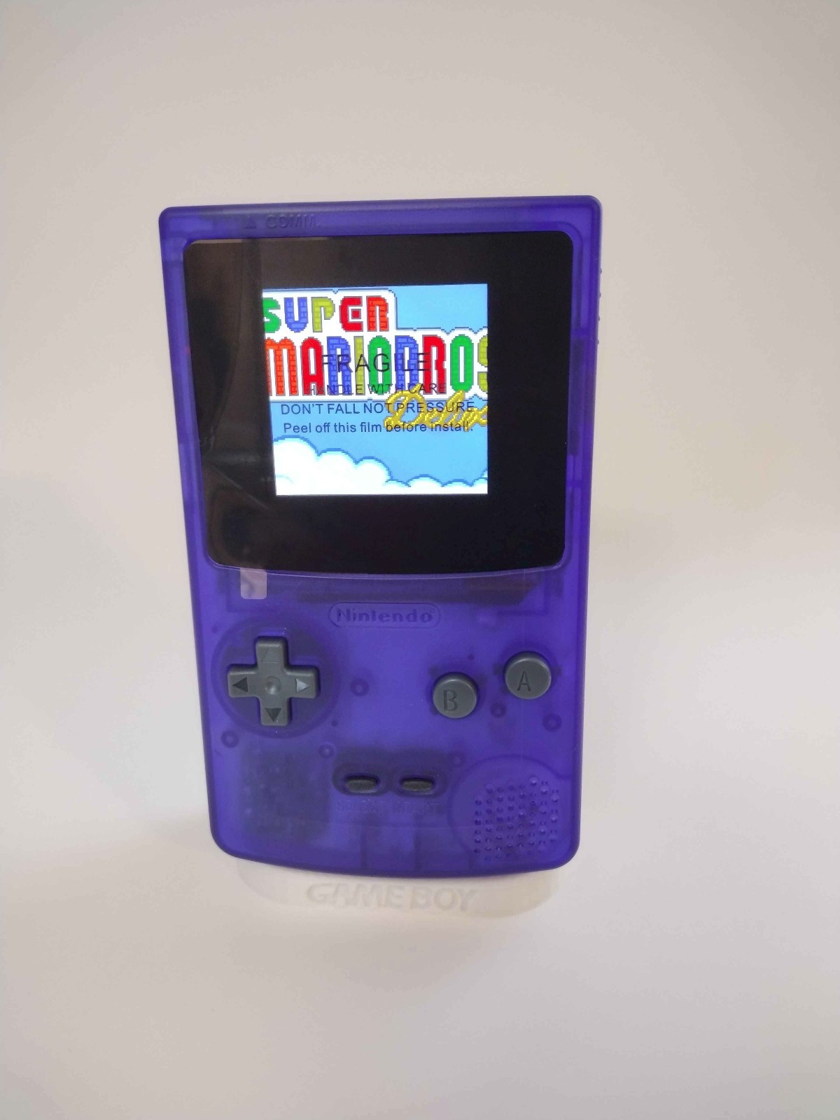 OLED Nintendo Game Boy Color Handheld Game Console – Transparent Blue