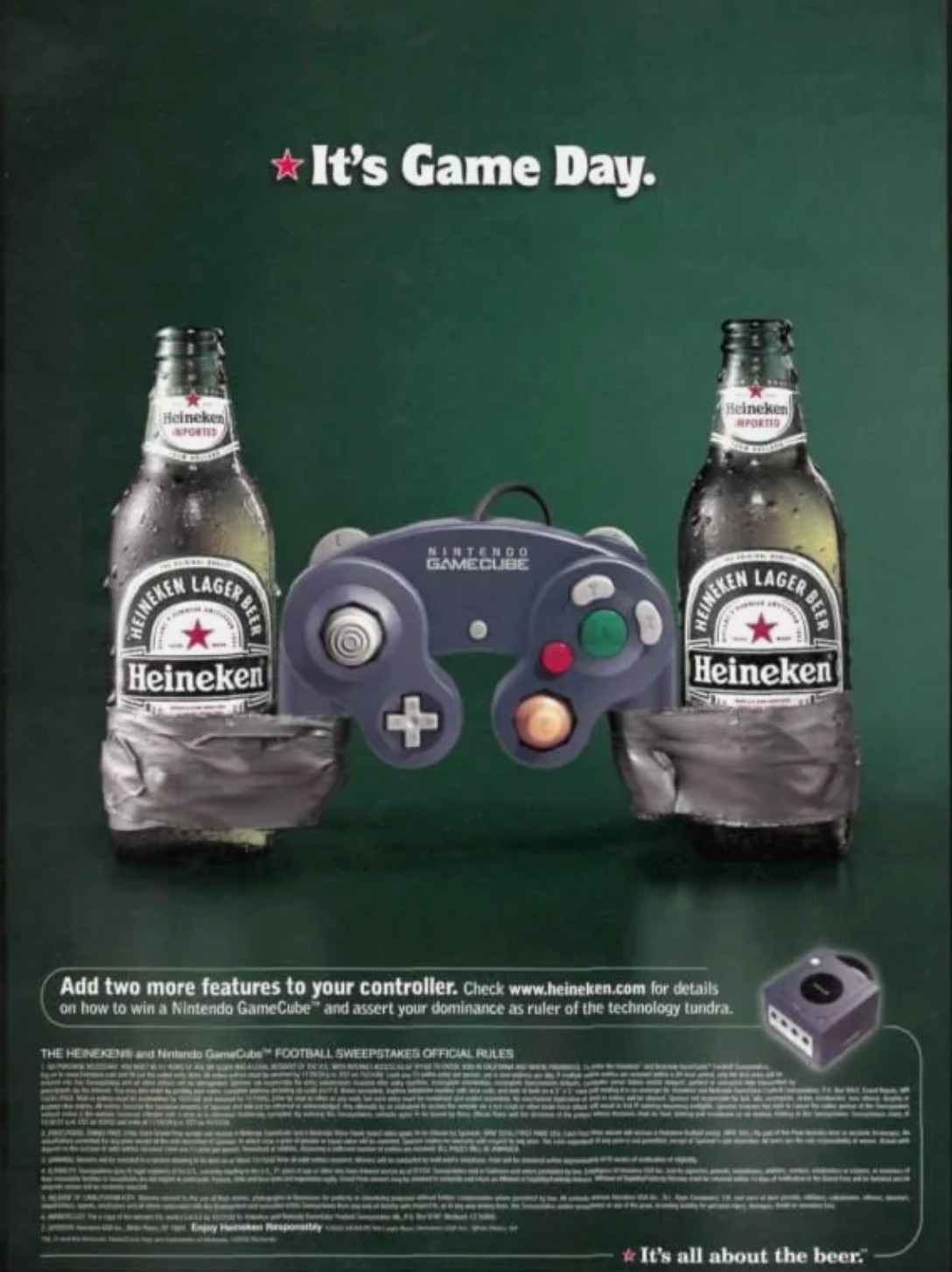 2002 Nintendo Heineken Gamecube Indigo Purple LE Console w/Box – Only 50 Exist!
