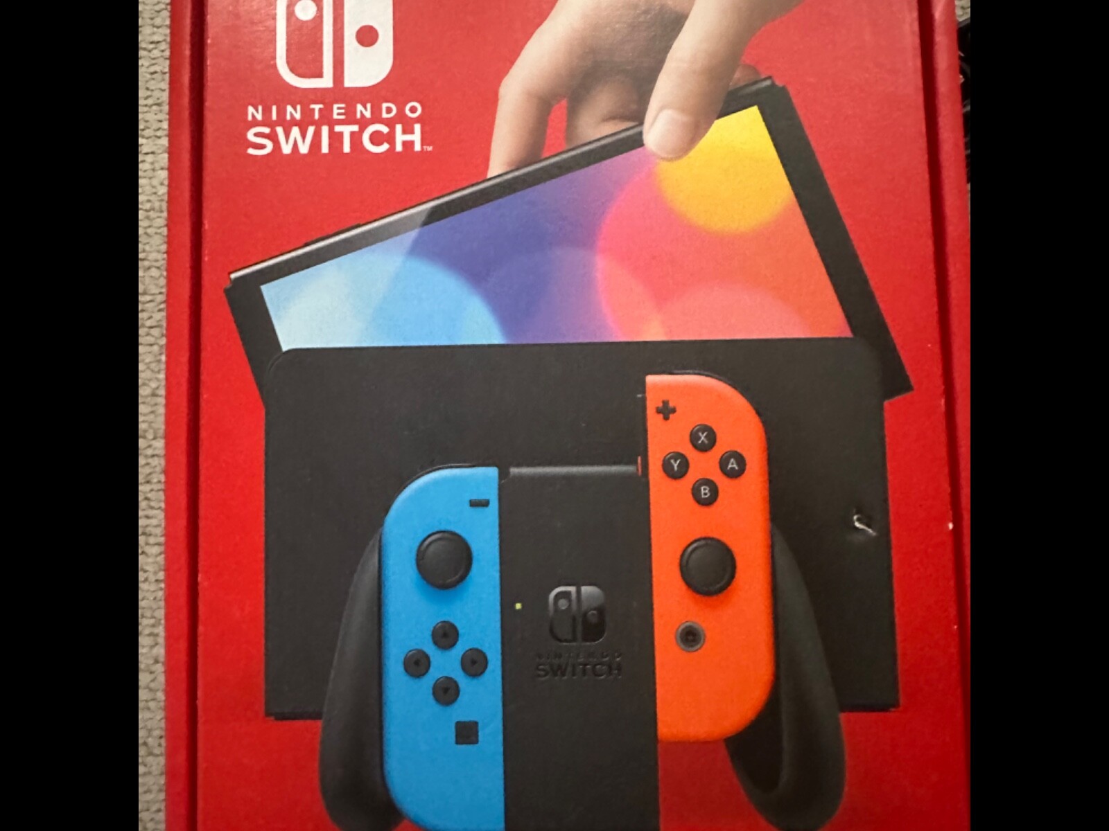 Barley used Nintendo Switch OLED Model-64GB Red/Blue with many games,accessories