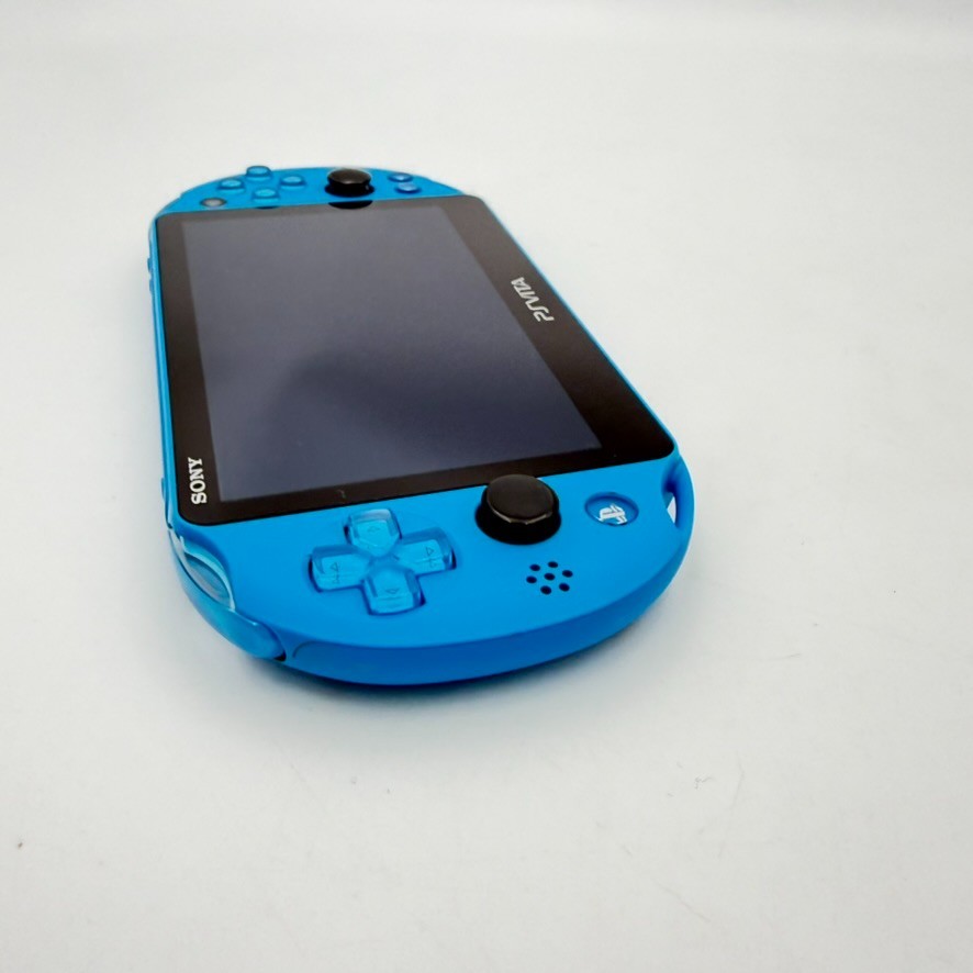 Sony PS Vita Console Aqua Blue Boxed Mint Condition PCH-2000 From Japan WI-FI