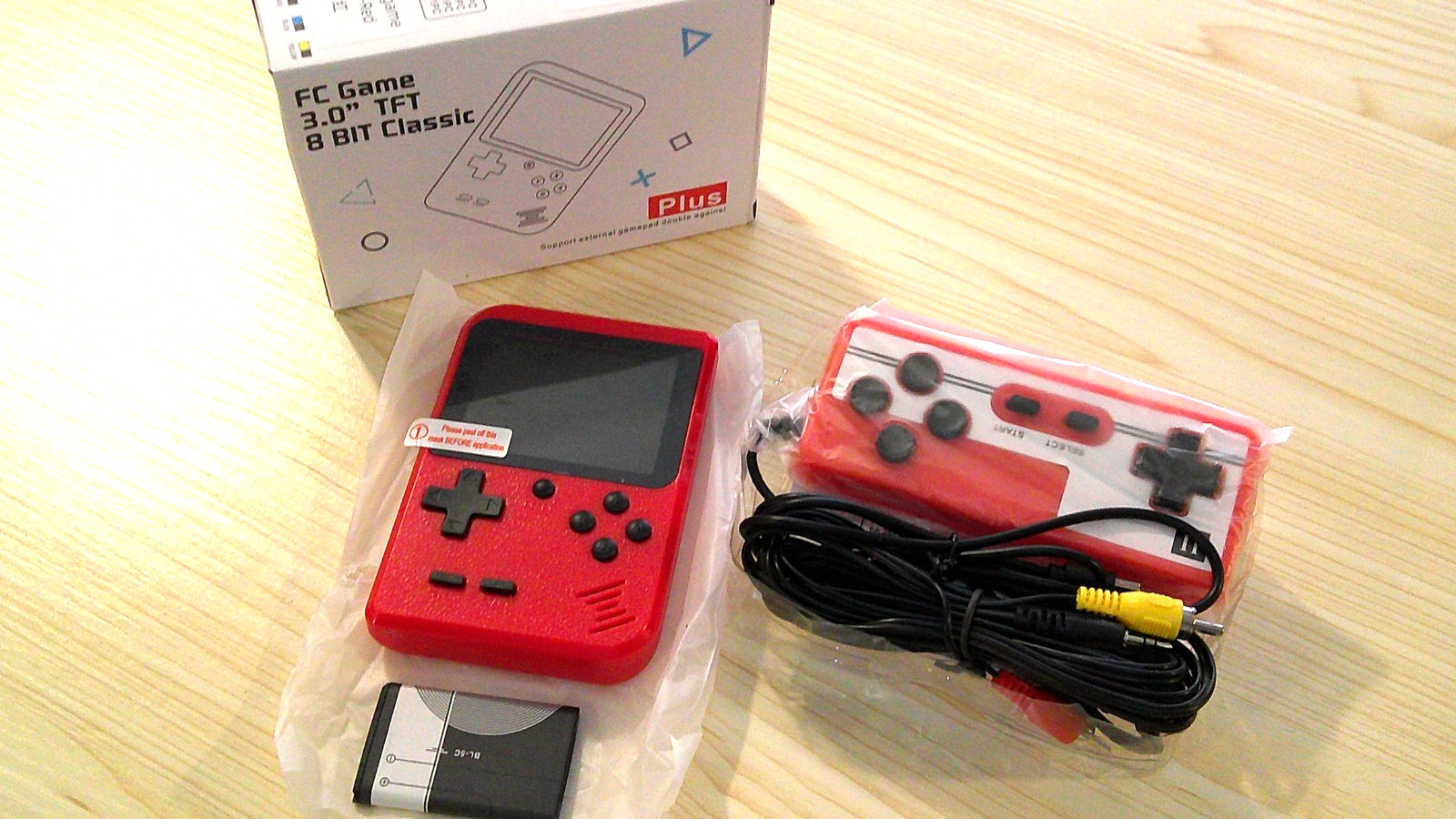 Retro FC Plus Handheld Game Console with TV Out and more – Red
