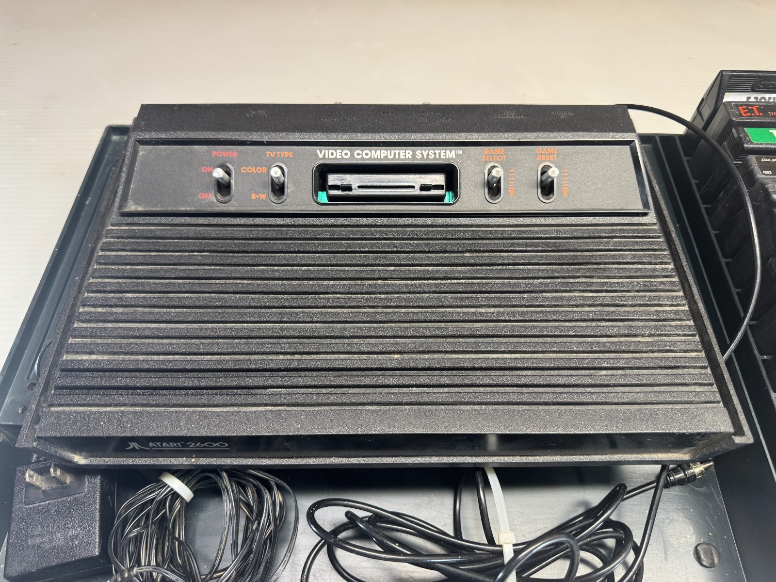 Vintage Atari 2600 Video Computer System Console w/ 9 Games No Controllers