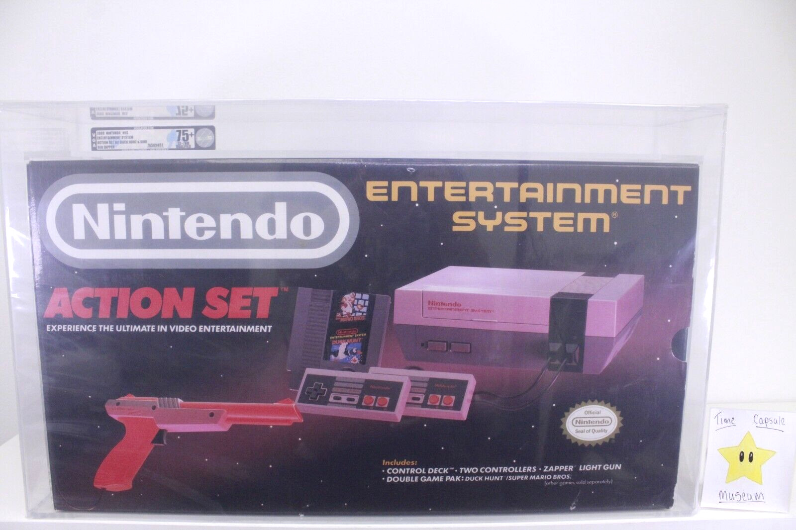 NES Nintendo Action Set Red Zapper System Console WATA VGA Grade 75+ Qualified