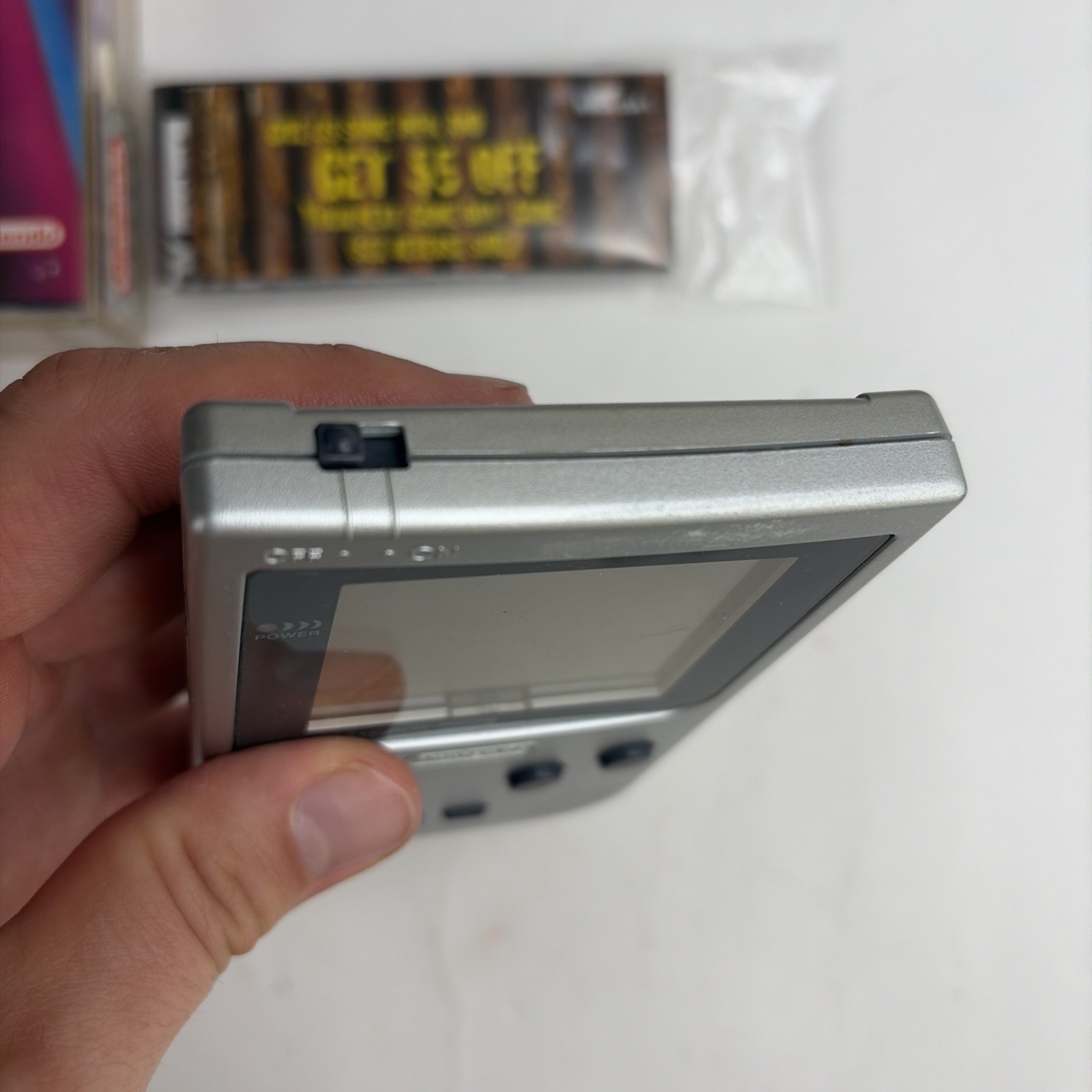 Nintendo Game Boy Pocket Silver Handheld MGB-001 Complete Box CIB Tested