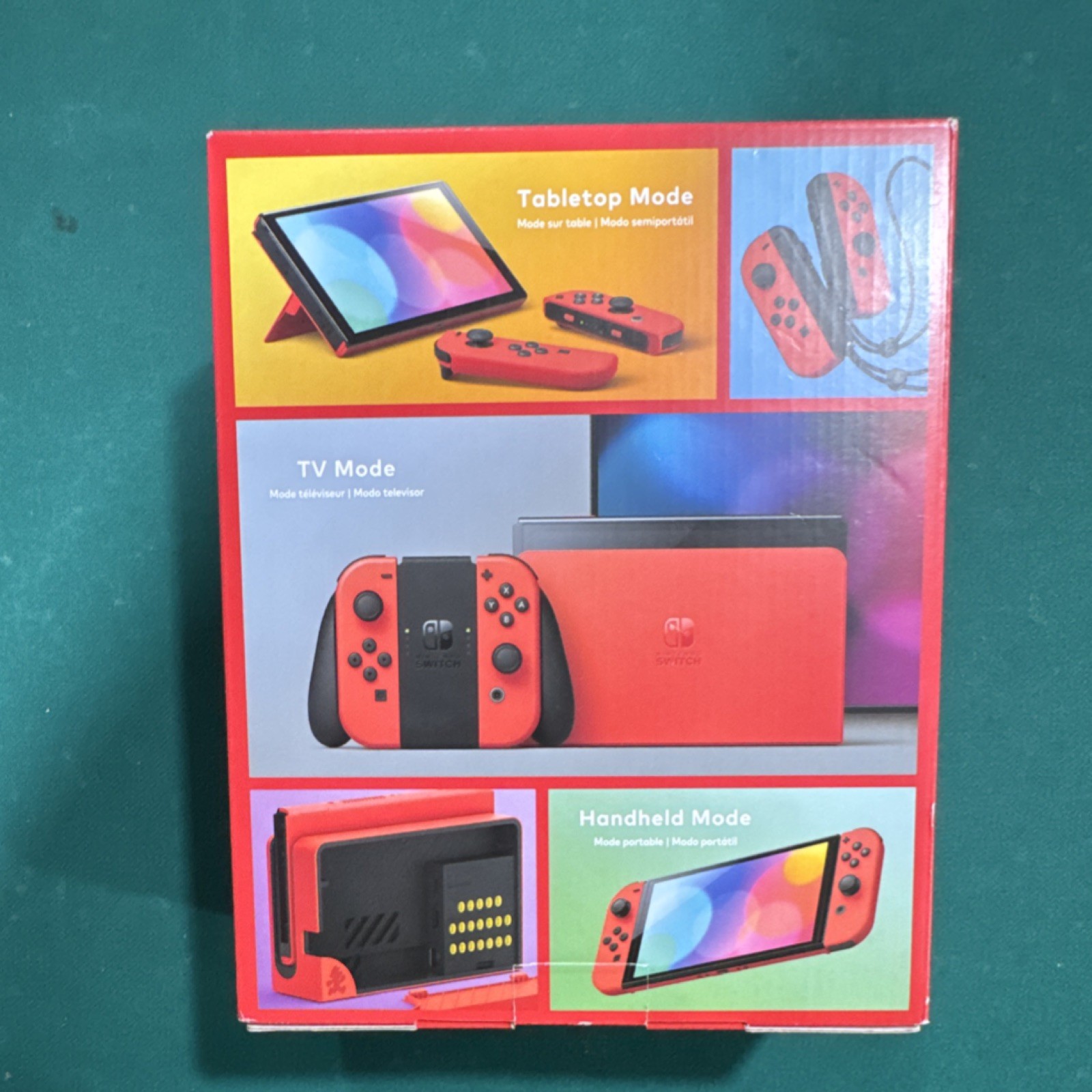 Nintendo Switch OLED Model Console Red/Black 64GB 7″ OLED Screen Dock LAN