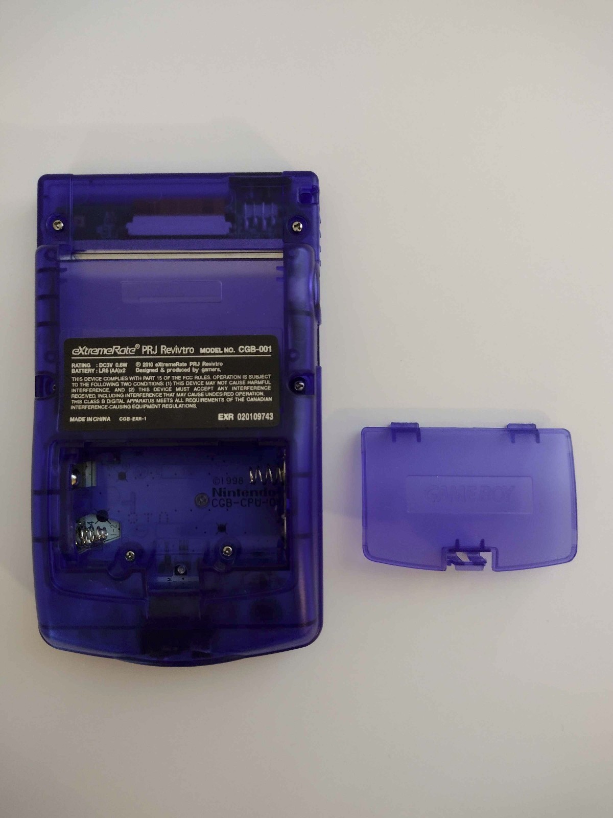 OLED Nintendo Game Boy Color Handheld Game Console – Transparent Blue