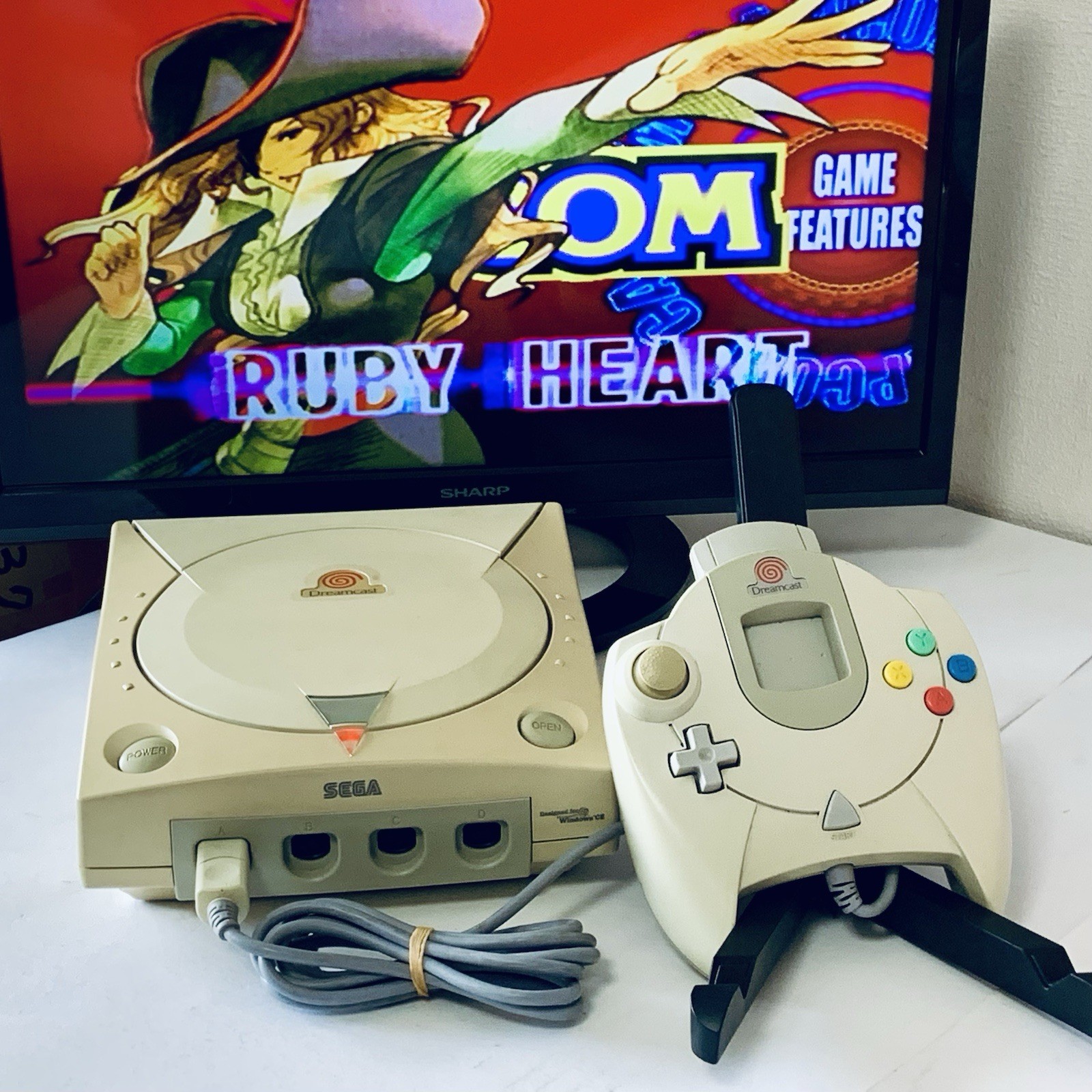 Sega DreamCast HKT-3000 Set Memory Jump Rumble Pack Shock Tremor HKT-8600 -READ