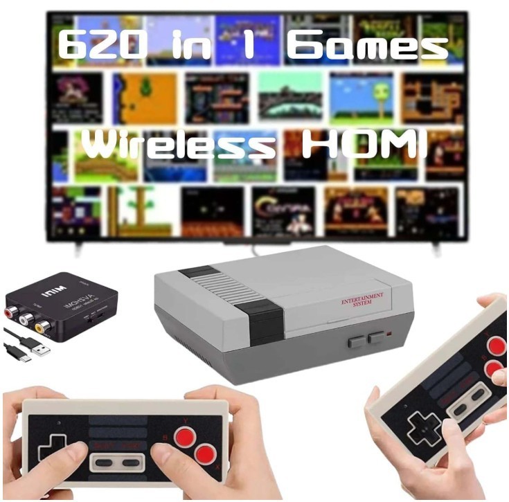 Classic Mini Retro Game Console Built in 619 Video Games,Av and HDMI Output Plug