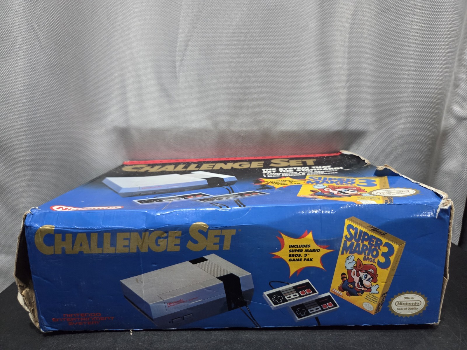 1992 Nintendo NES CHALLENGE SET In Box W/ Super MARIO Bros. 3 CIB NO Styrofoam