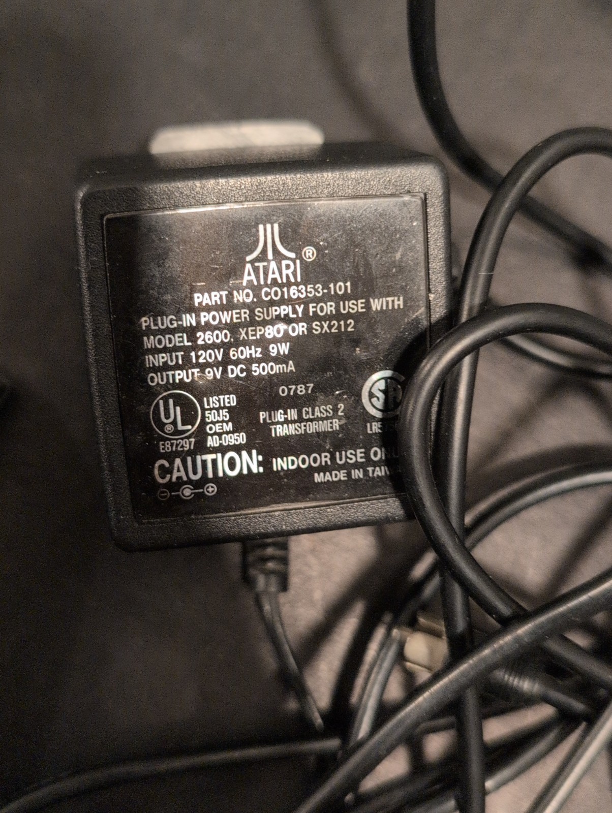 Atari 2600 Darth Vader Console w/ Joystick & Power Supply Untested Vintage Atar