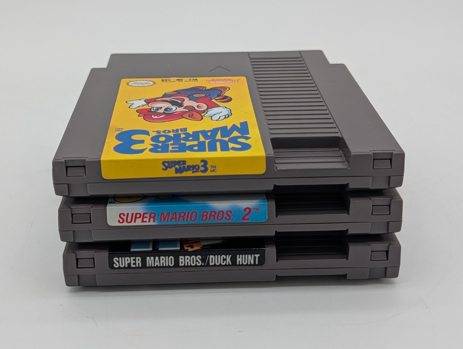 Nintendo NES Console Bundle NES-001 Tested W/ Zapper + Mario 1 2 3 / Duck Hunt