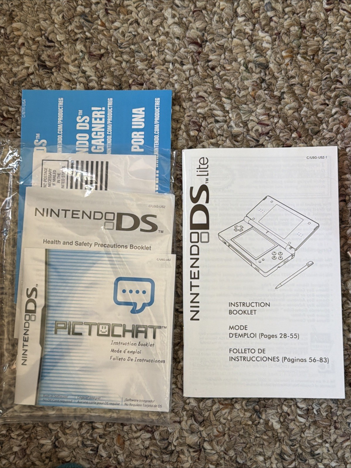 Nintendo DS Lite Special Edition Mario Red Super Bros Near Mint