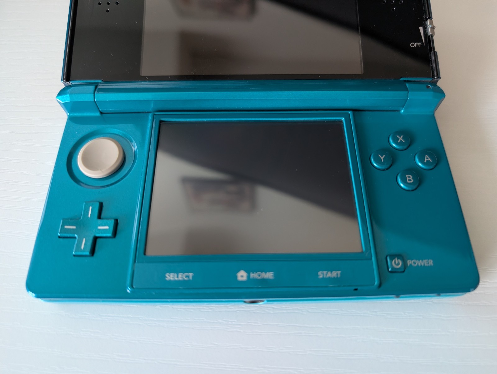 Nintendo 3DS Handheld Console Aqua Blue Region Free Console (No Stylus/Charger)