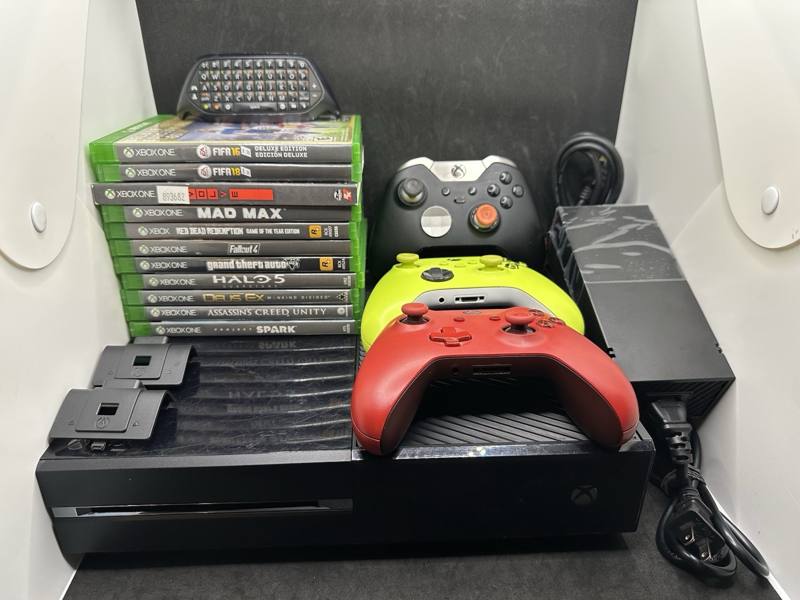 Xbox One 500GB Bundle 3 Controllers 10 Games Elite Controller Tested Working