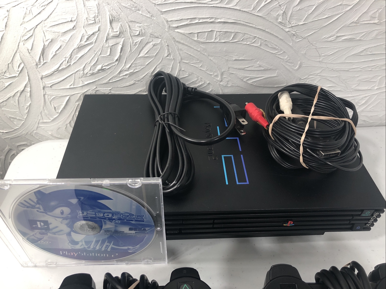 Sony PS2 SCPH-15000 Black Fat Console Controllers Japan Import SONIC GEMS! READ!
