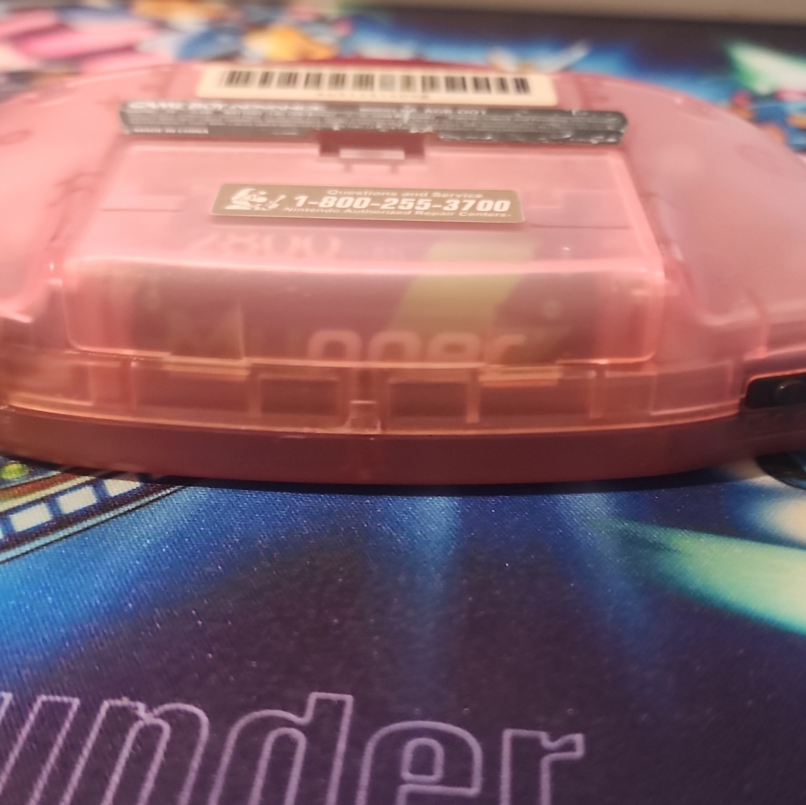 Nintendo Game Boy Advance Pink Handheld Console Model AGB-001