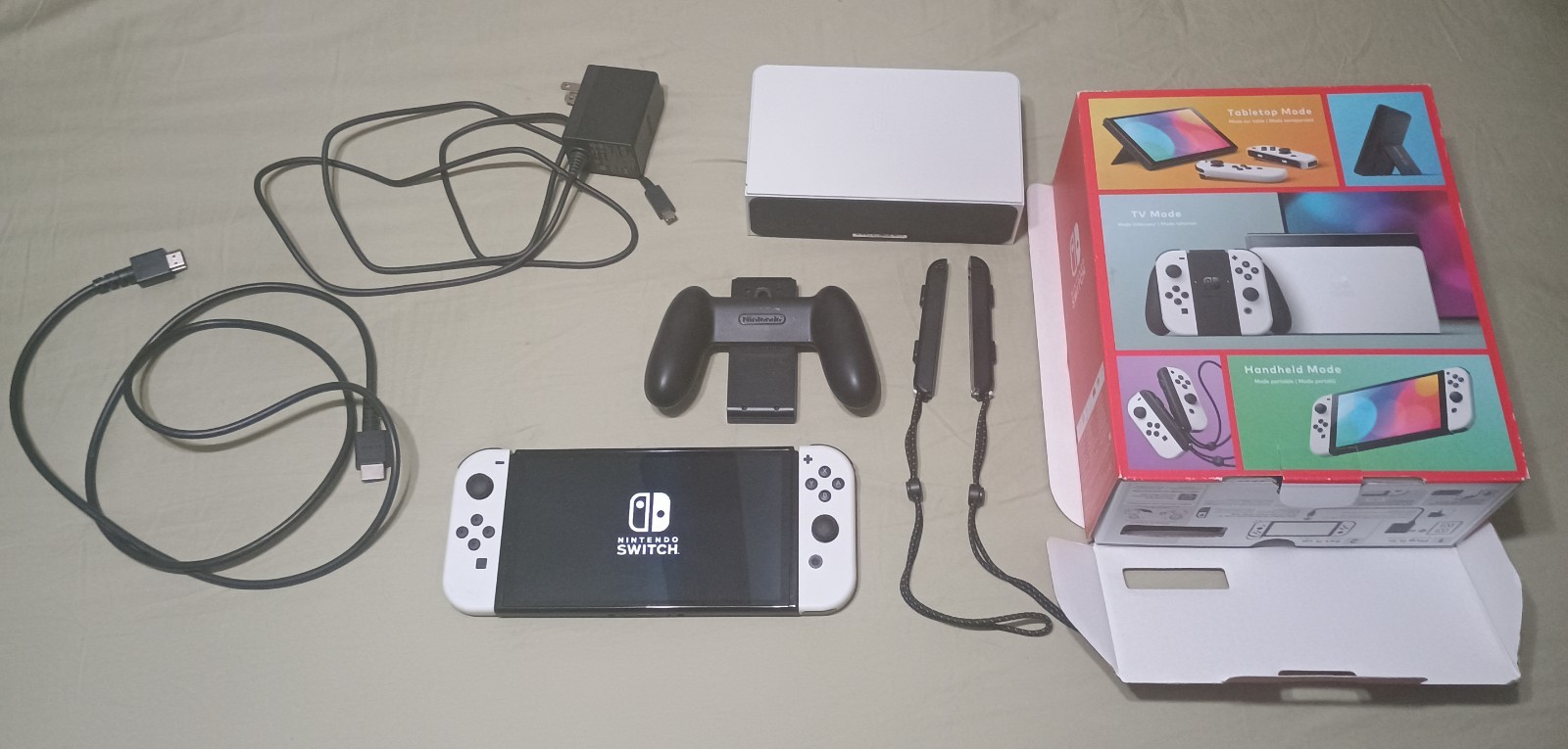 NINTENDO Switch OLED Model Handheld Console – 64GB – White/Black