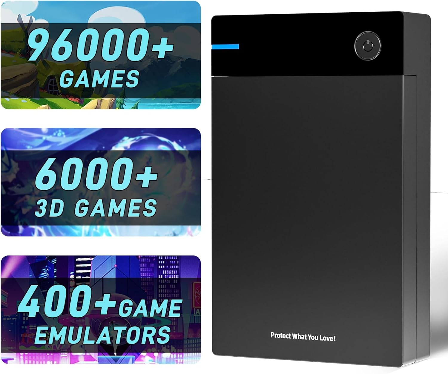 12TB Retro Game Hard Drive 96000+ Games Kinhank