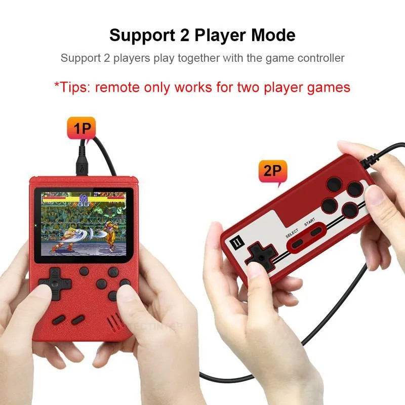 Retro Portable Handheld Game Console Built In 500 Classic Games Video Kids Gift