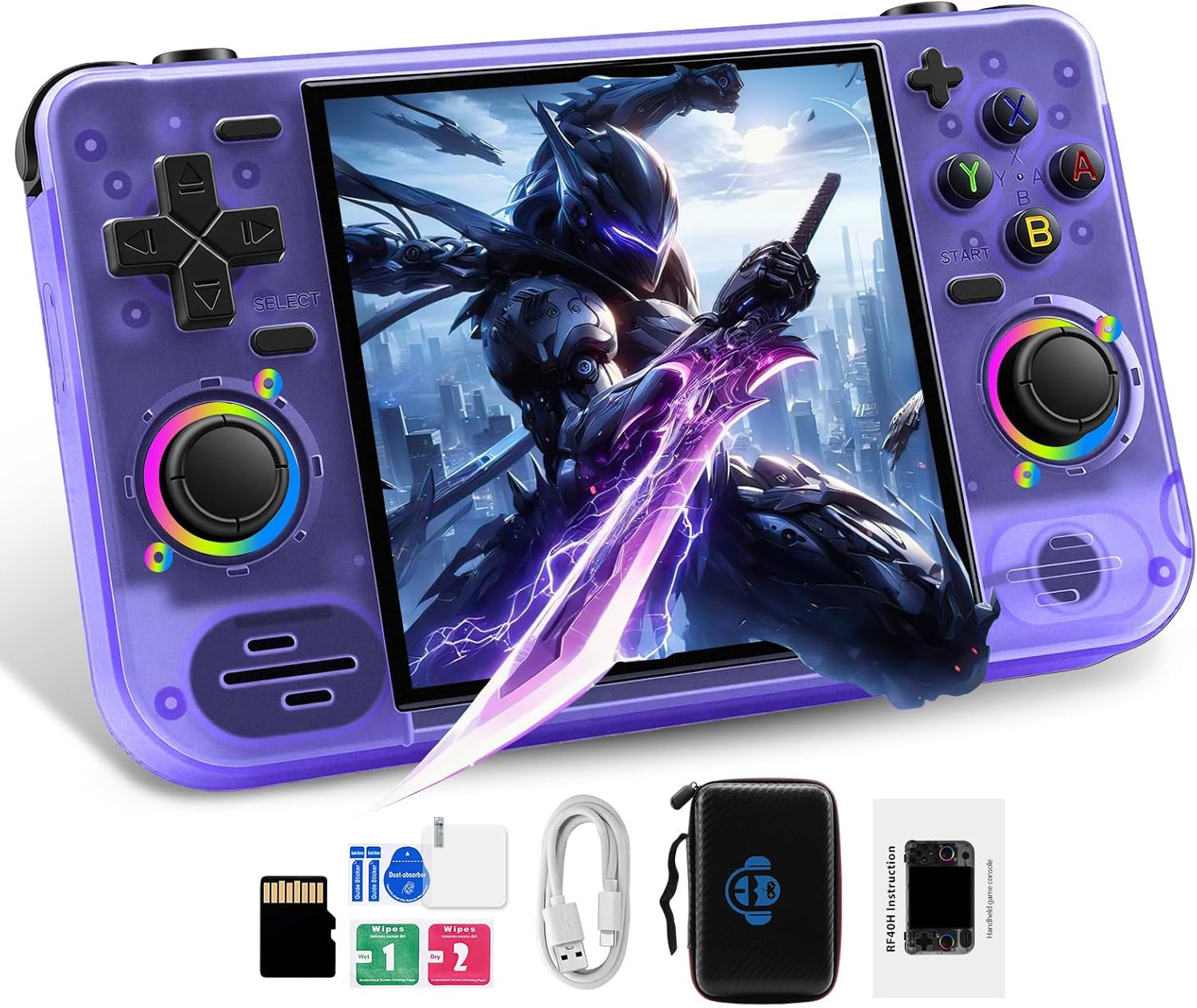 RF40H Retro Handheld Game Console, 4.0″ Retro Gaming Console, Built-In 20,000+ C