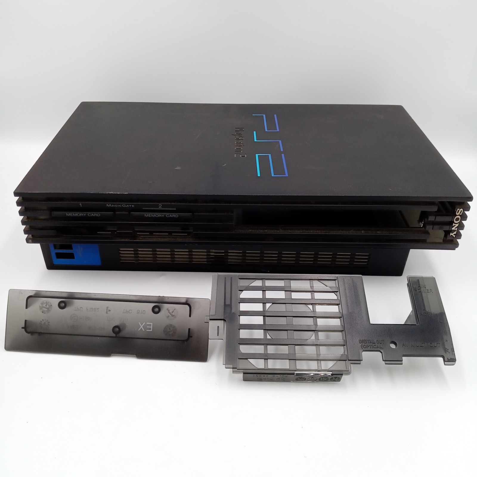 PS2 Playstation 2 Midnight Black Translucent SCPH-50000 Japanese Shell Only