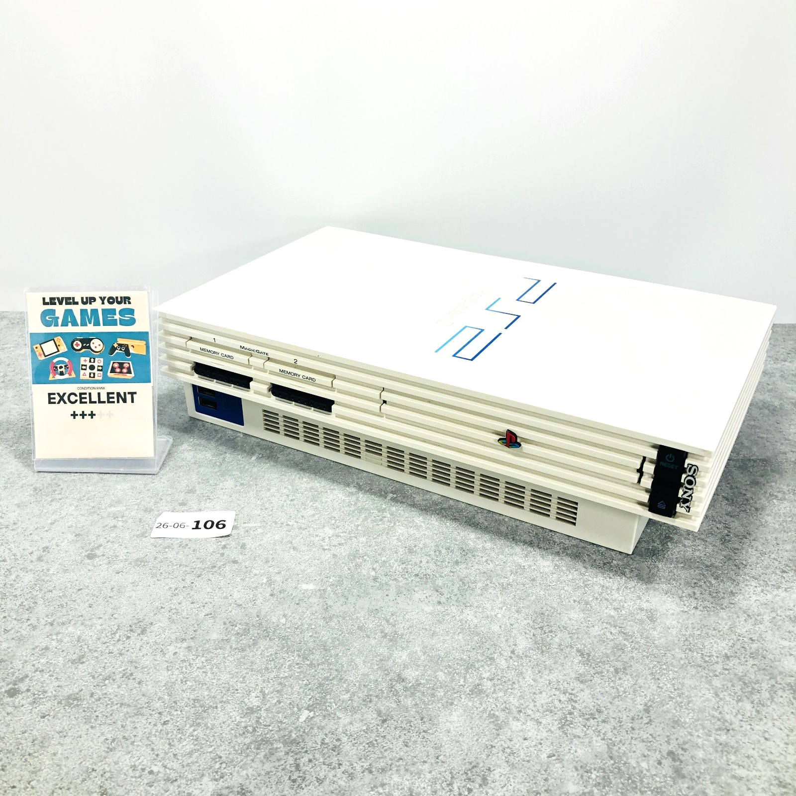 [EX+3] Sony PS2 Playstation PS 2 SCPH-55000 GT White Console NTSC-J 06-106