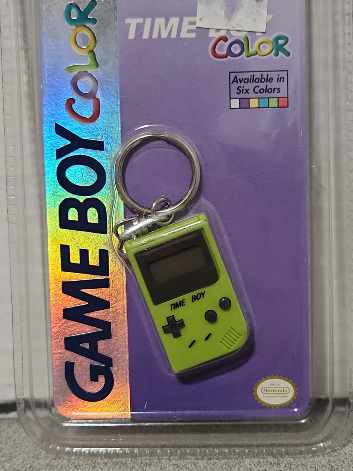 Nintendo Game Boy Color Interact Time Boy Mini Console Keychain Clock Hot Green☆