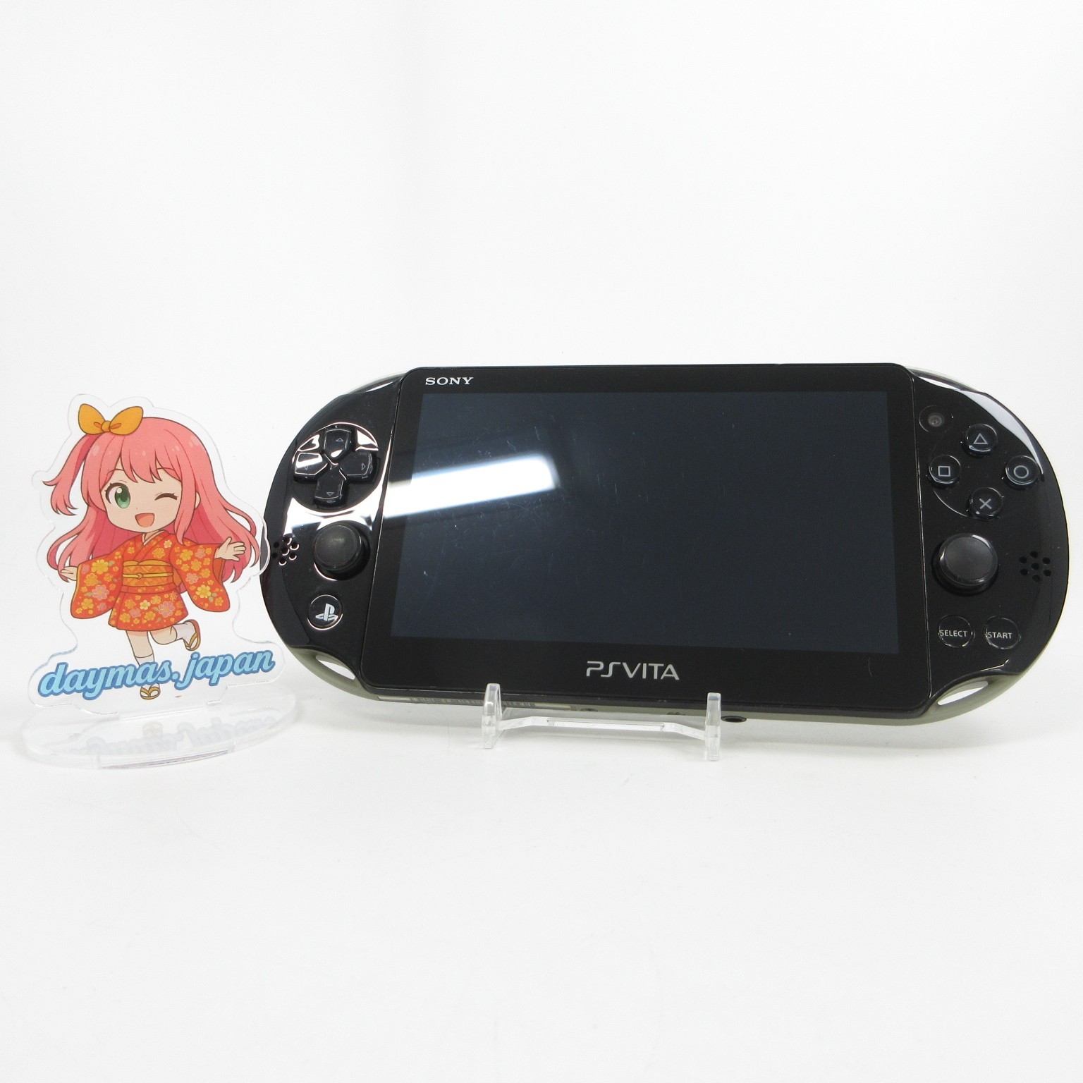 【Very Good】Sony PS Vita PCH-2000 Khaki / Black Wi-Fi Model Console only #DEN2/12