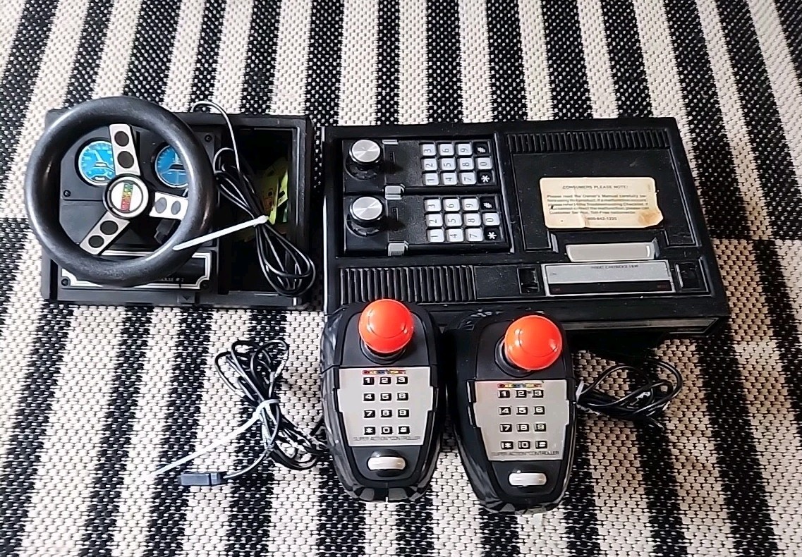 ColecoVision Console Bundle With Steering Wheel & Controllers