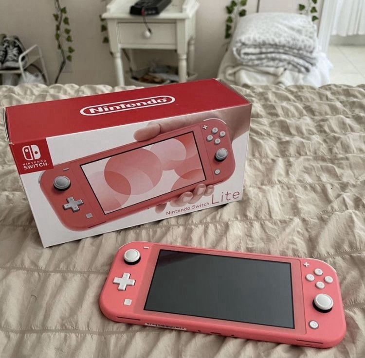 Nintendo Switch Lite Coral Handheld Console Wi-Fi USB-C Headphone Jack