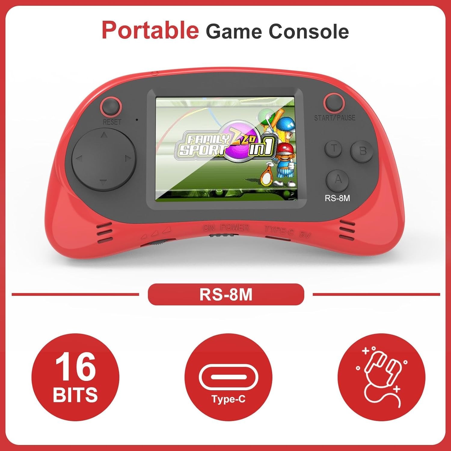 Children’s 220 Classic 16 Bit Portable Video Game – Perfect Travel Companion