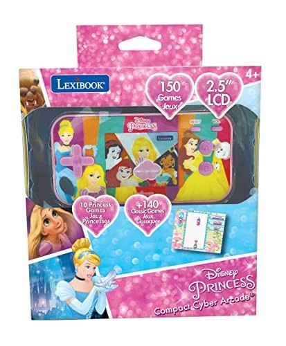 Compact Portable Gaming Console – Disney Princess 150 Games, LCD Color Screen, B