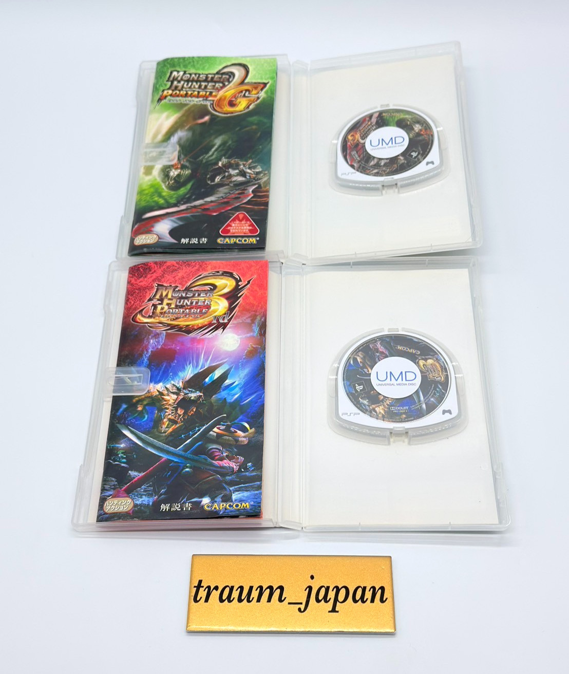 Monster Hunter Portable & 2nd & 2nd G & 3rd set Sony PSP Japan Tested