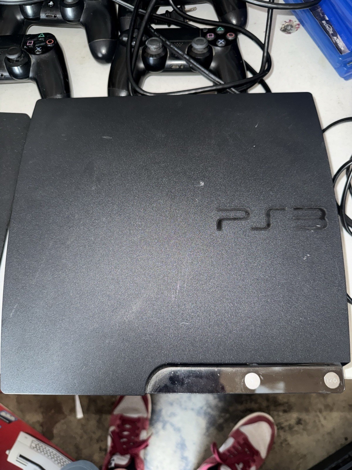 Sony PlayStation 3 PS3 Slim Black Console 250GB w/ Controller