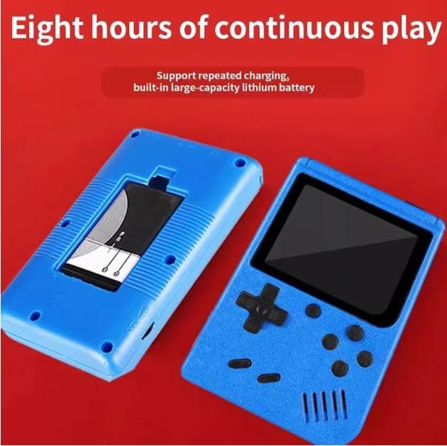 Red Retro Handheld Game Console 400 Classic Games Rechargeable TV Connectable