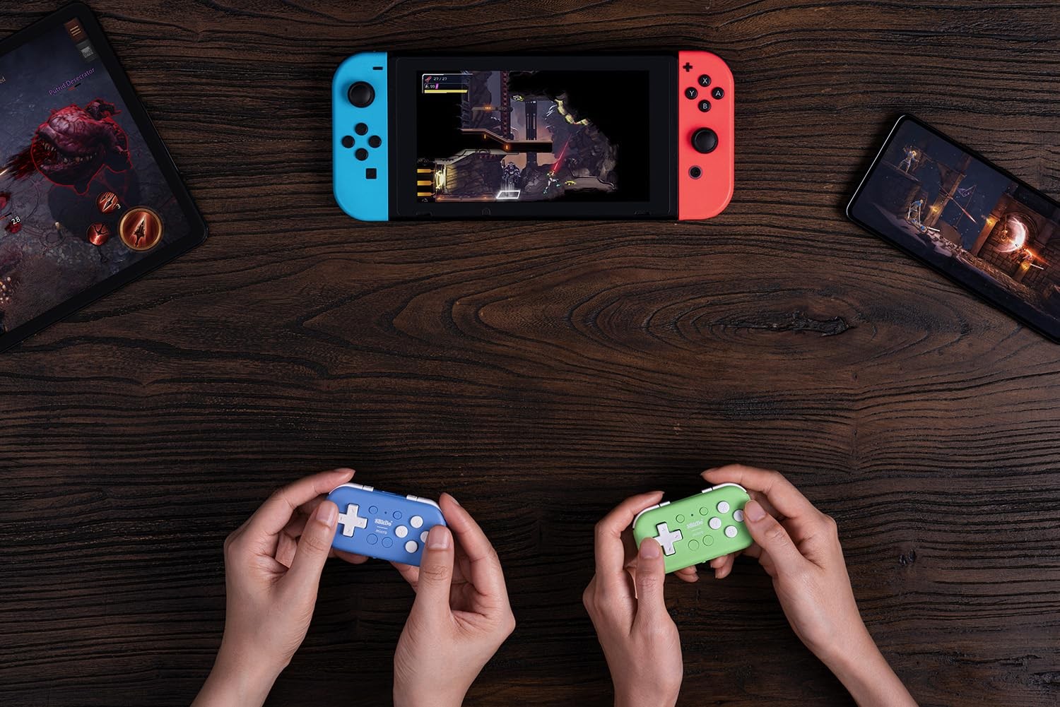 8Bitdo Micro Bluetooth Gamepad Pocket-sized Mini Controller for Switch, Green