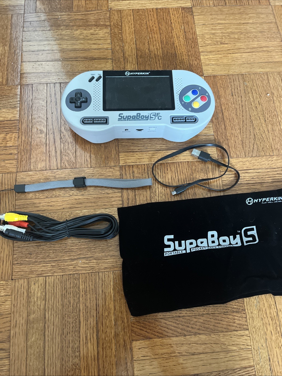 Hyperkin Supaboy SFC Complete CIB Rare Color, TESTED WORKS