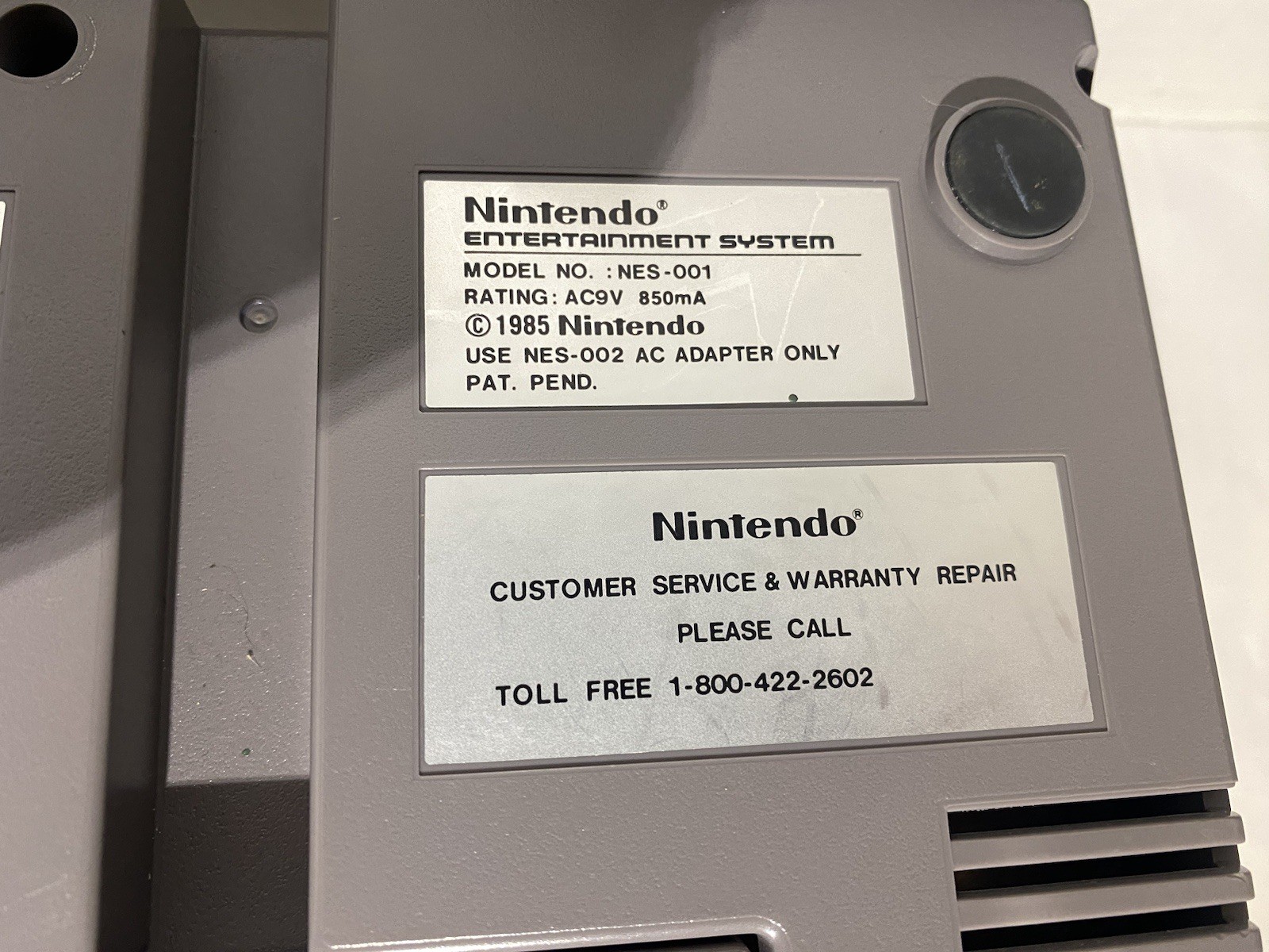 Nintendo NES console only (NES-001) – Tested/works