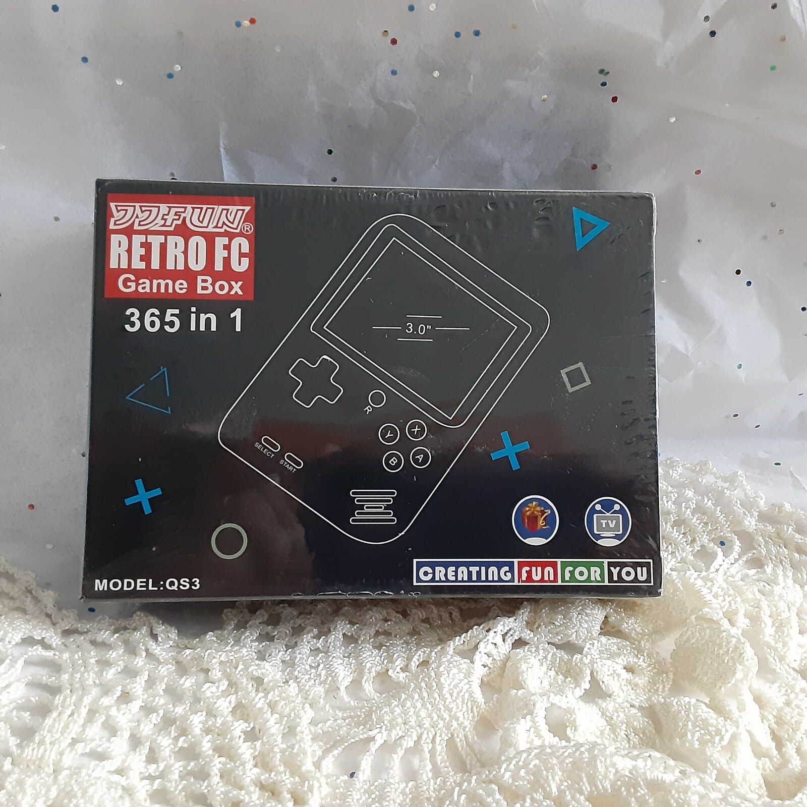 77 Fun Retro FC Game Box Portable Handheld 365 In 1 Game Console 3″ LCD Screen