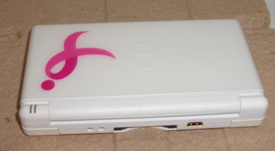 Nintendo DS Lite Pink Ribbon Polar White – Susan G Komen Breast Cancer + 2 Games