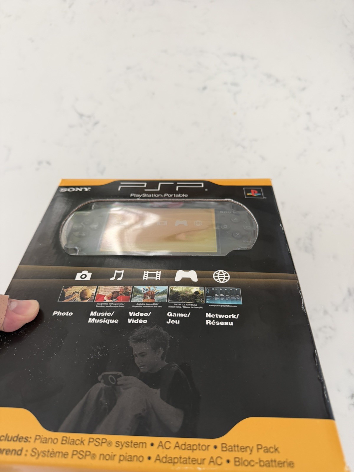 NEW SEALED Sony PSP-2001PB Piano Black Slim PlayStation Portable 2007 Core Pack