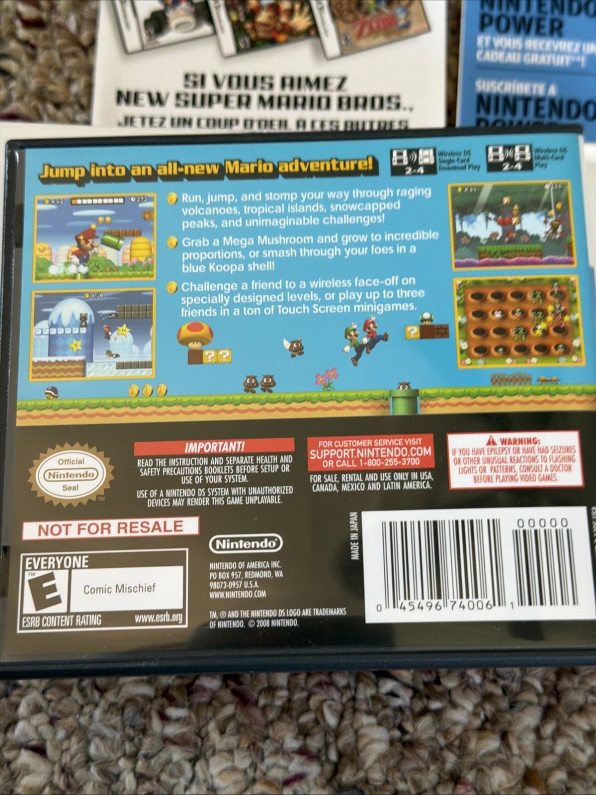 Nintendo DS Lite Special Edition Mario Red Super Bros Near Mint